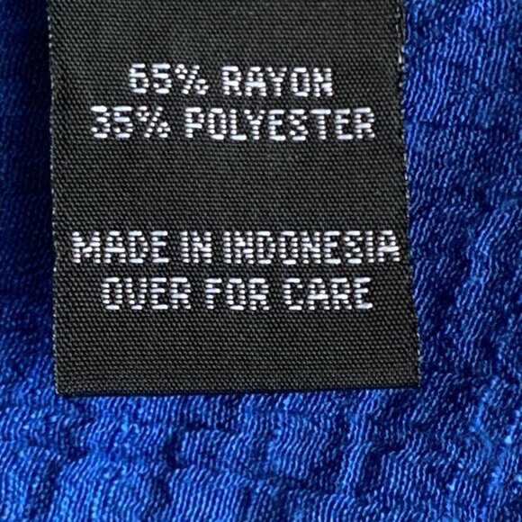 I.N. Studio Button Front Top Roll Tab Sleeve Sz M Blue #106B - Picture 7 of 8